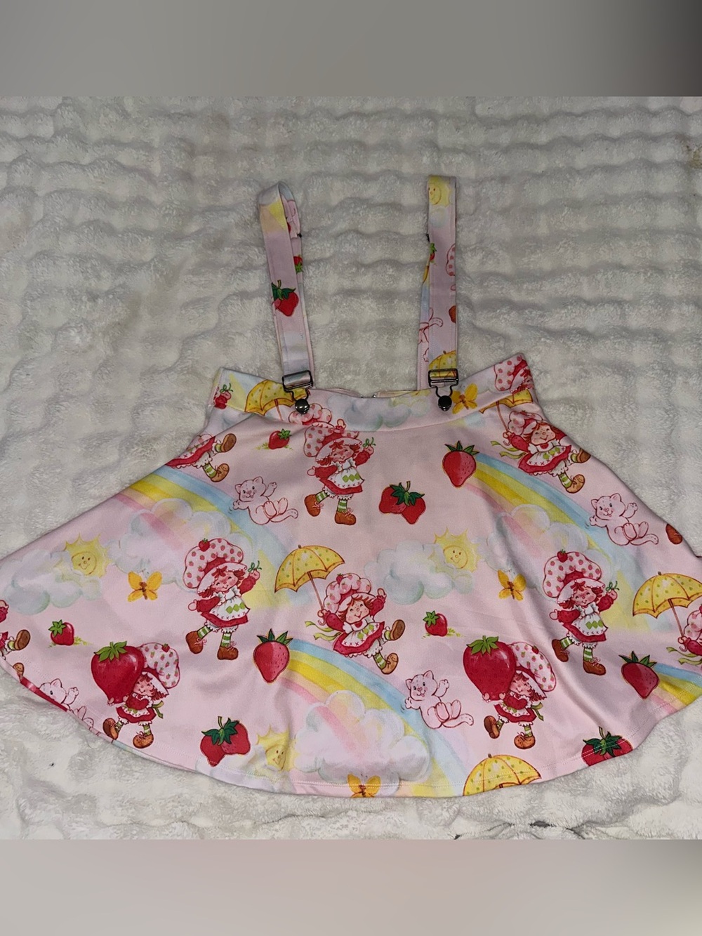 Ladies sz Large strawberry shortcake dress with adjustable suspender straps